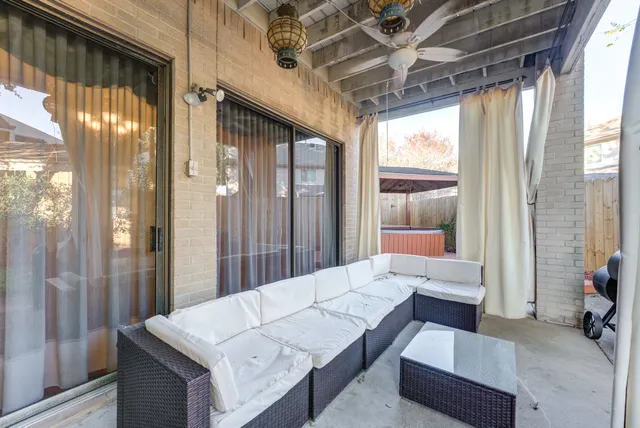 a view of a street from a balcony