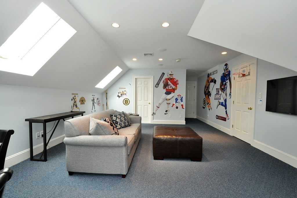 19 Meadowbrook Road Weston, MA 02493 - Photo 23 of 30 a living room with furniture and a flat screen tv