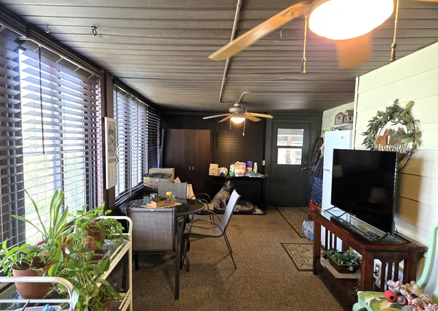 a view of a lake from a balcony