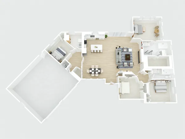 view of living room with furniture and rug