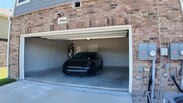 a view of car parked in garage