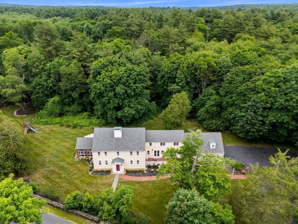 161 Spofford Road Boxford, MA 01921 - Photo 29 of 30 an aerial view of residential house with outdoor space and trees all around