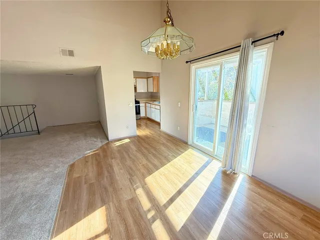 a outdoor dining space with furniture