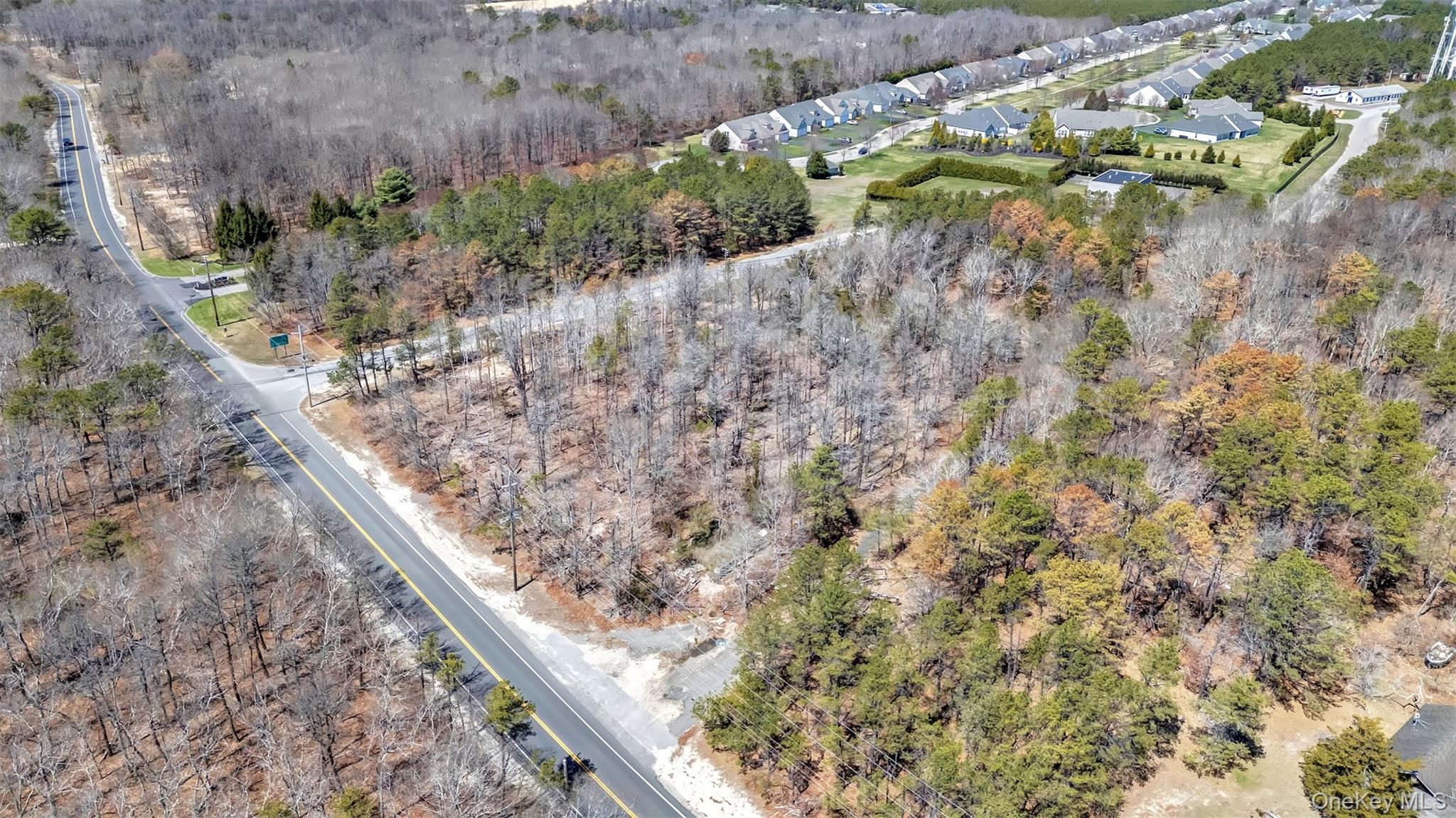 98 Old Country Road Westhampton, NY 11977 - Photo 11 of 11 Aerial view with a forest view