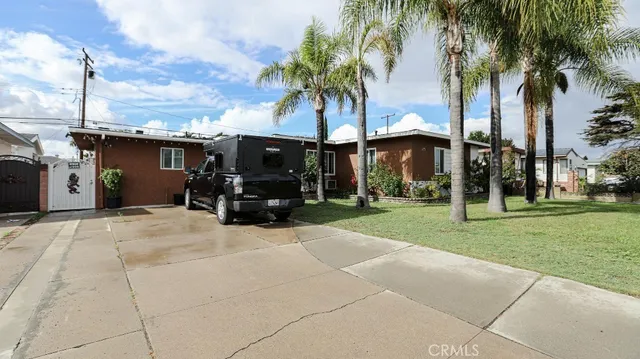 a view of a house with a patio