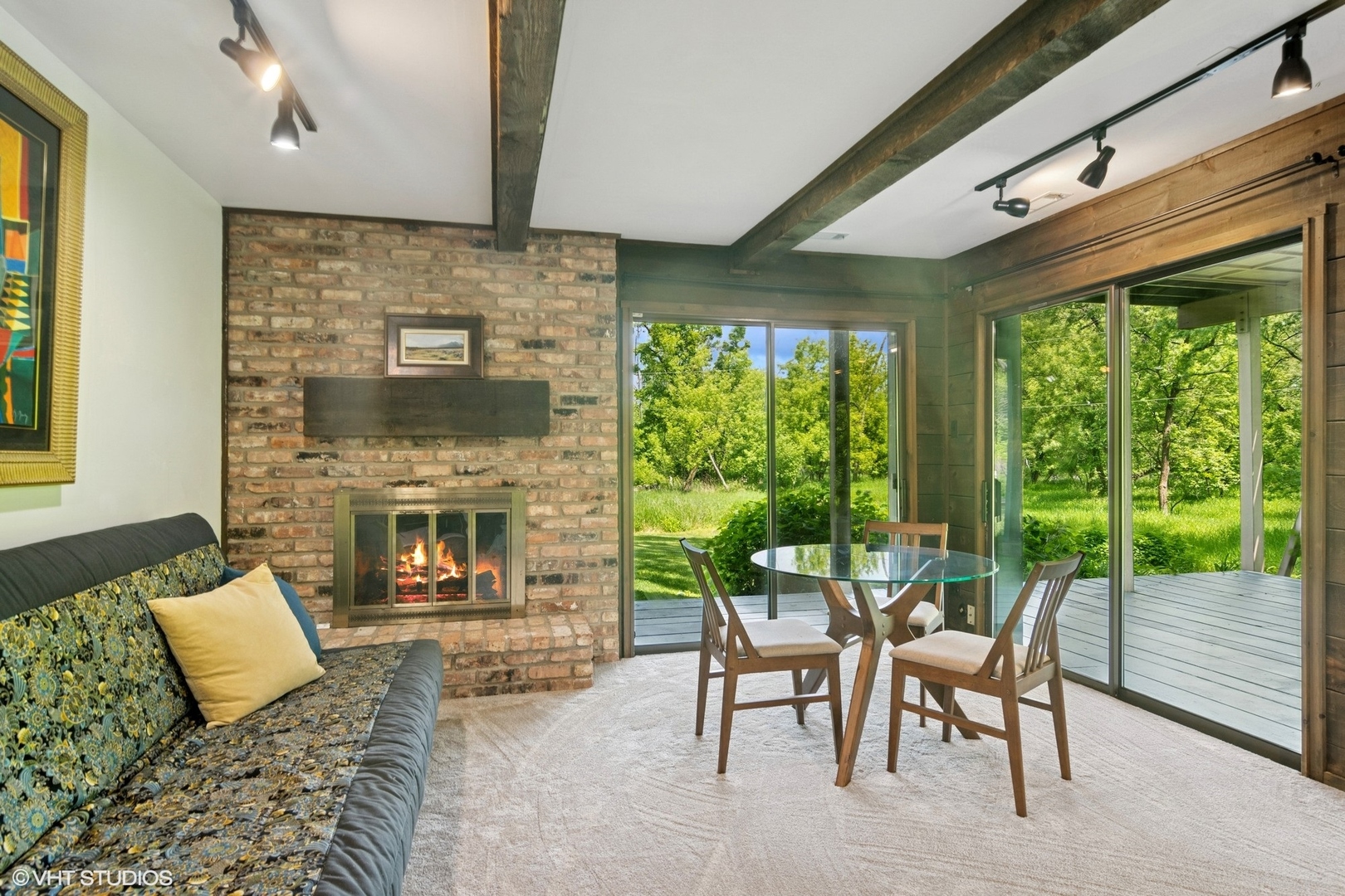 284 Oxford Road North Barrington, IL 60010 - Photo 26 of 48 a living room with furniture and a fireplace