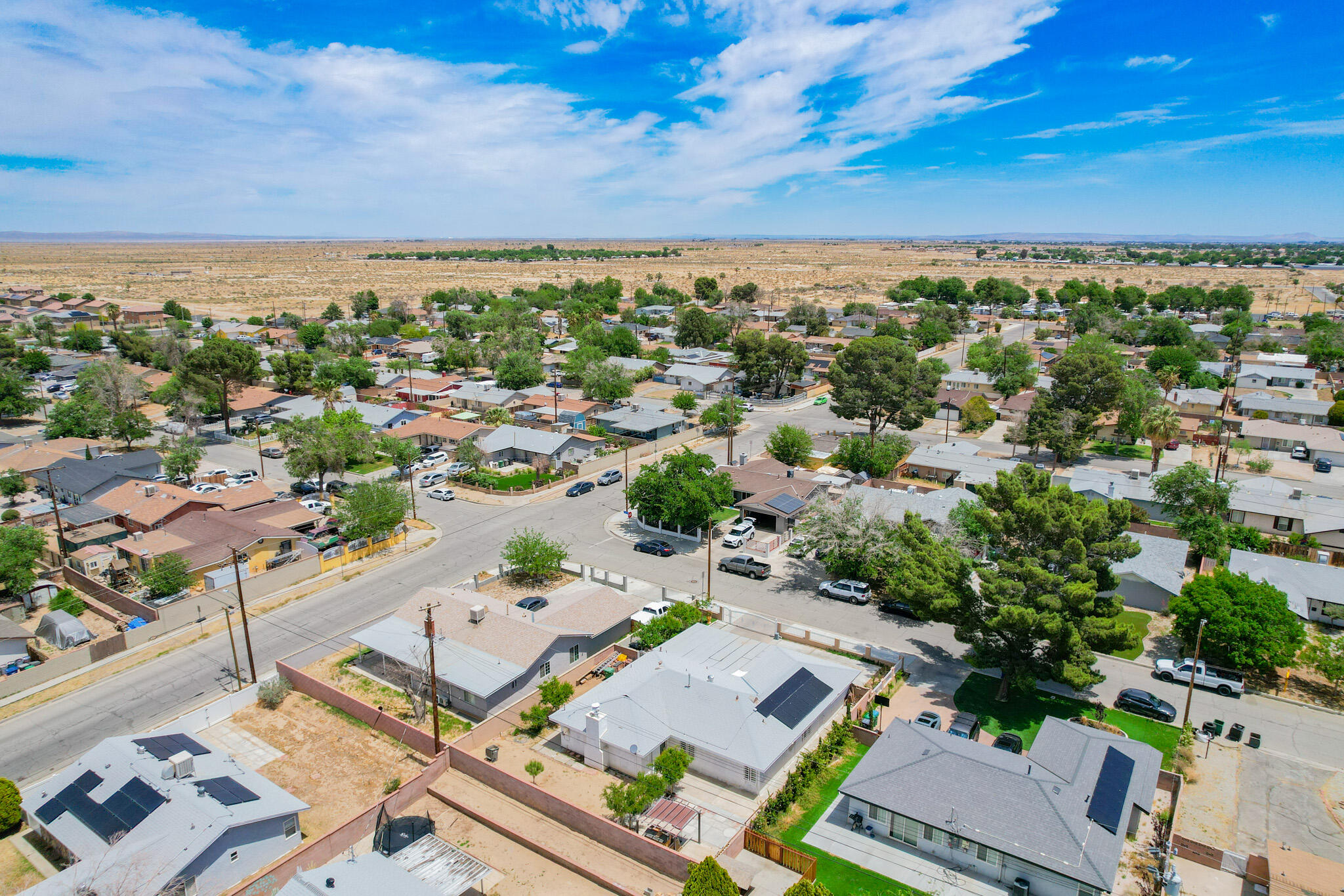 45431 Sancroft Avenue Lancaster, CA 93535 - Photo 42 of 49 an aerial view of a city with lots of residential buildings
