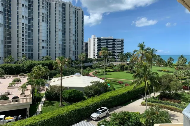 a view of a city with tall buildings