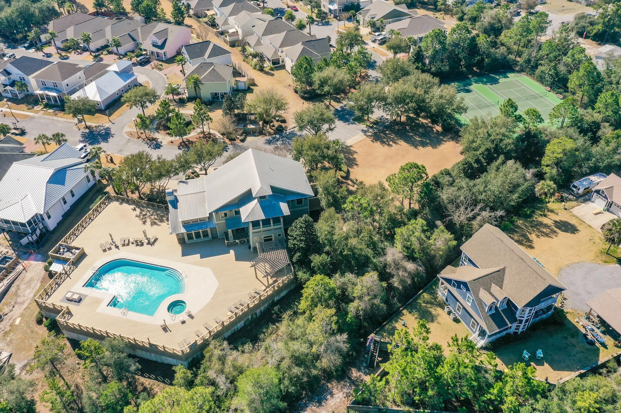 225 Turtle Cove Panama City Beach, FL 32413 - Photo 41 of 43 an aerial view of house with yard