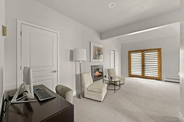a room with furniture and a window
