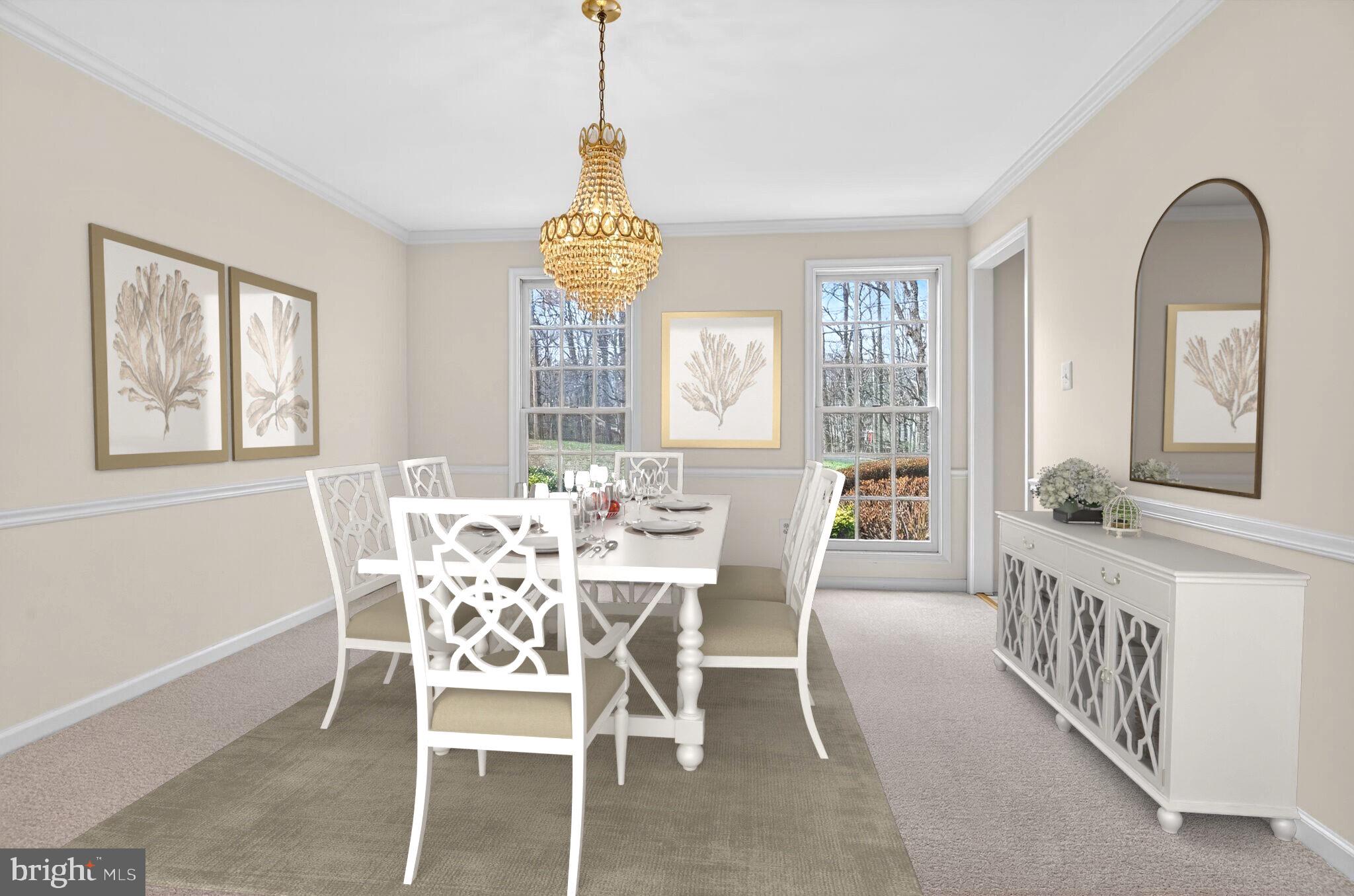 8301 Kings Ridge Court Springfield, VA 22153 - Photo 4 of 20 a view of a dining room with furniture window and wooden floor