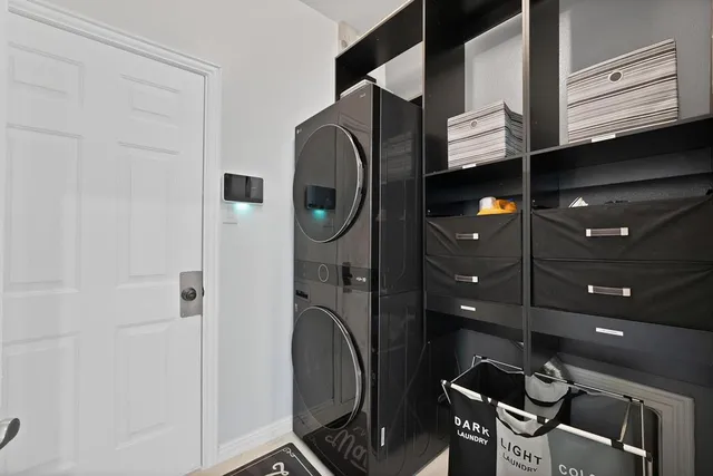 a view of hallway with stairs