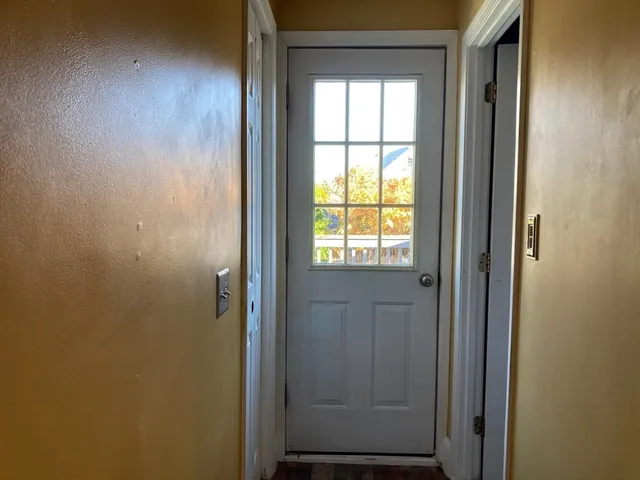 a bathroom with a window