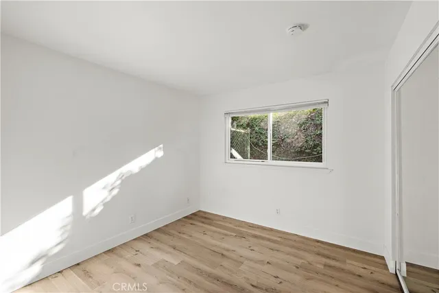 an empty room with a window