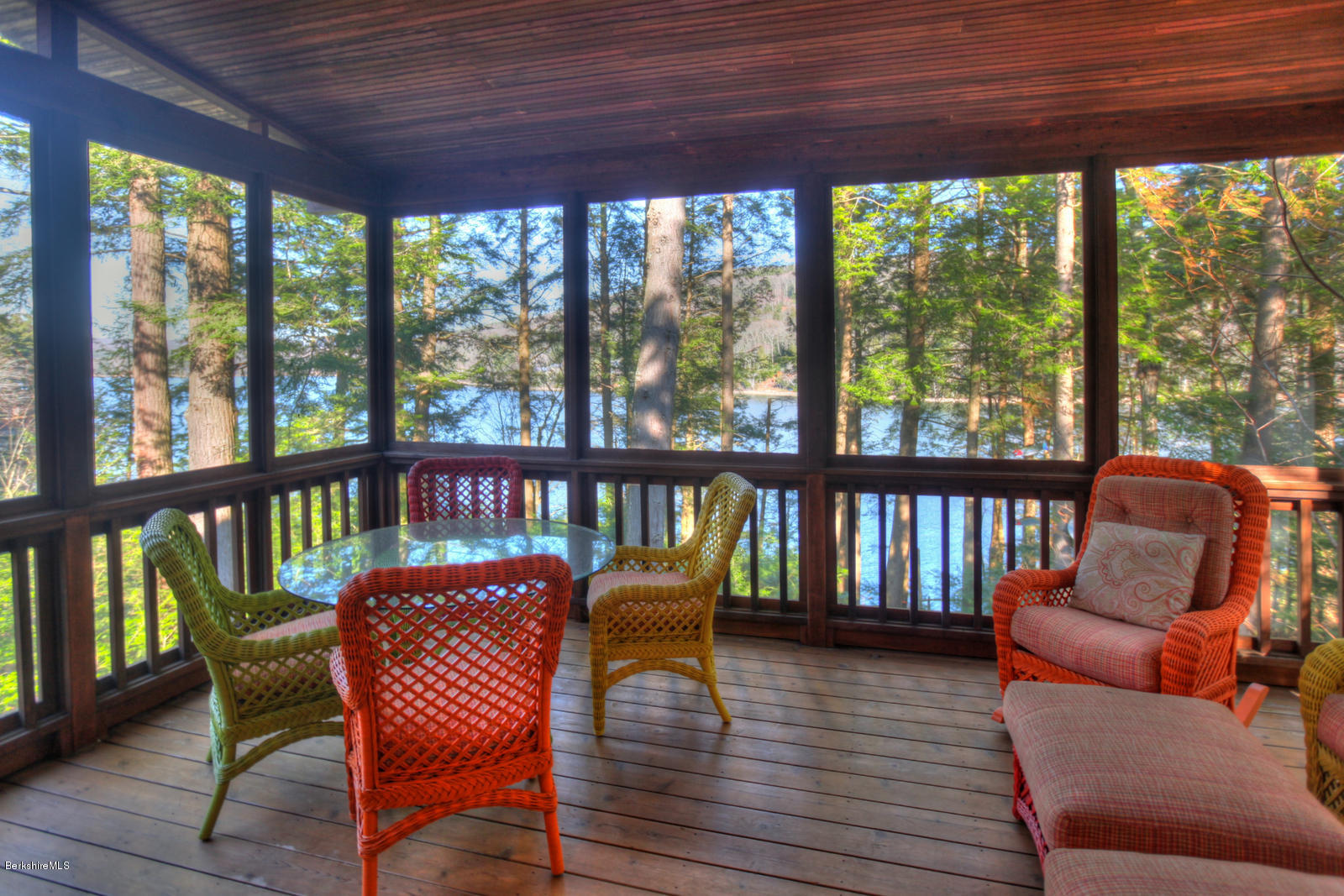 34 Bidwell Road Monterey, MA 01245 - Photo 2 of 37 a balcony with wooden floor outdoor seating and wooden floor