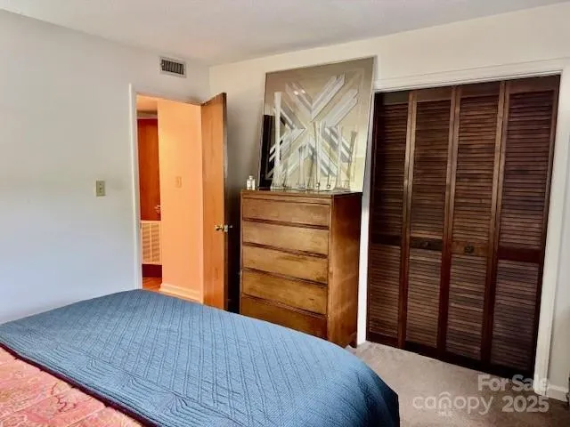 a view of a livingroom with closet