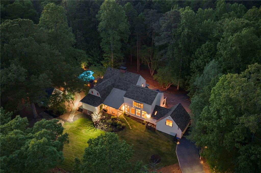 1550 Lackey Road Roswell, GA 30075 - Photo 86 of 92 an aerial view of a house with a yard