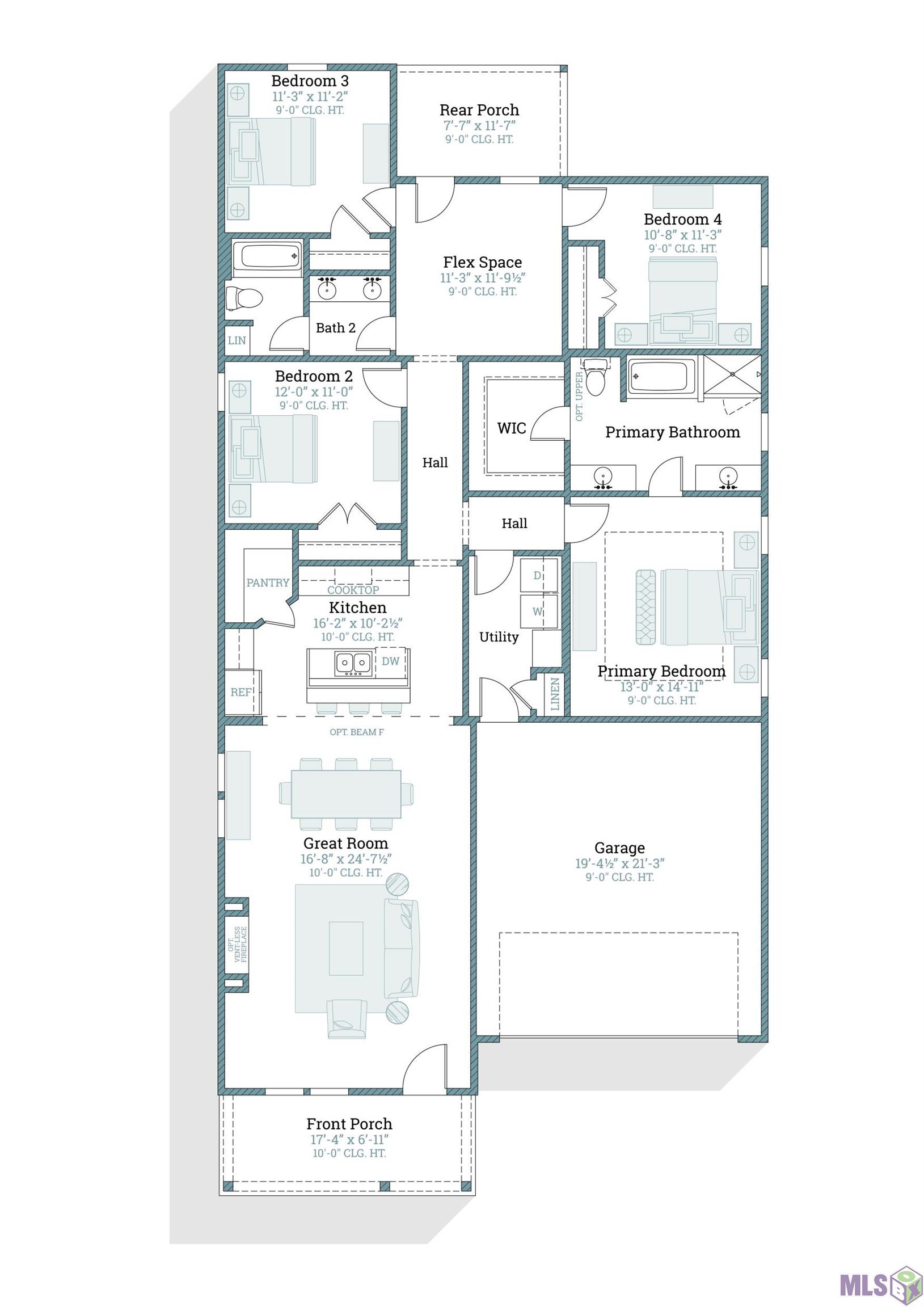 10101 Pelican Pointe Lane Baton Rouge, LA 70810 - Photo 2 of 2 Dogwood Floorplan