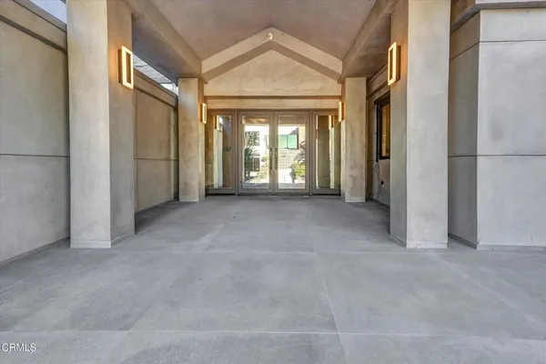 a view of a room with a porch