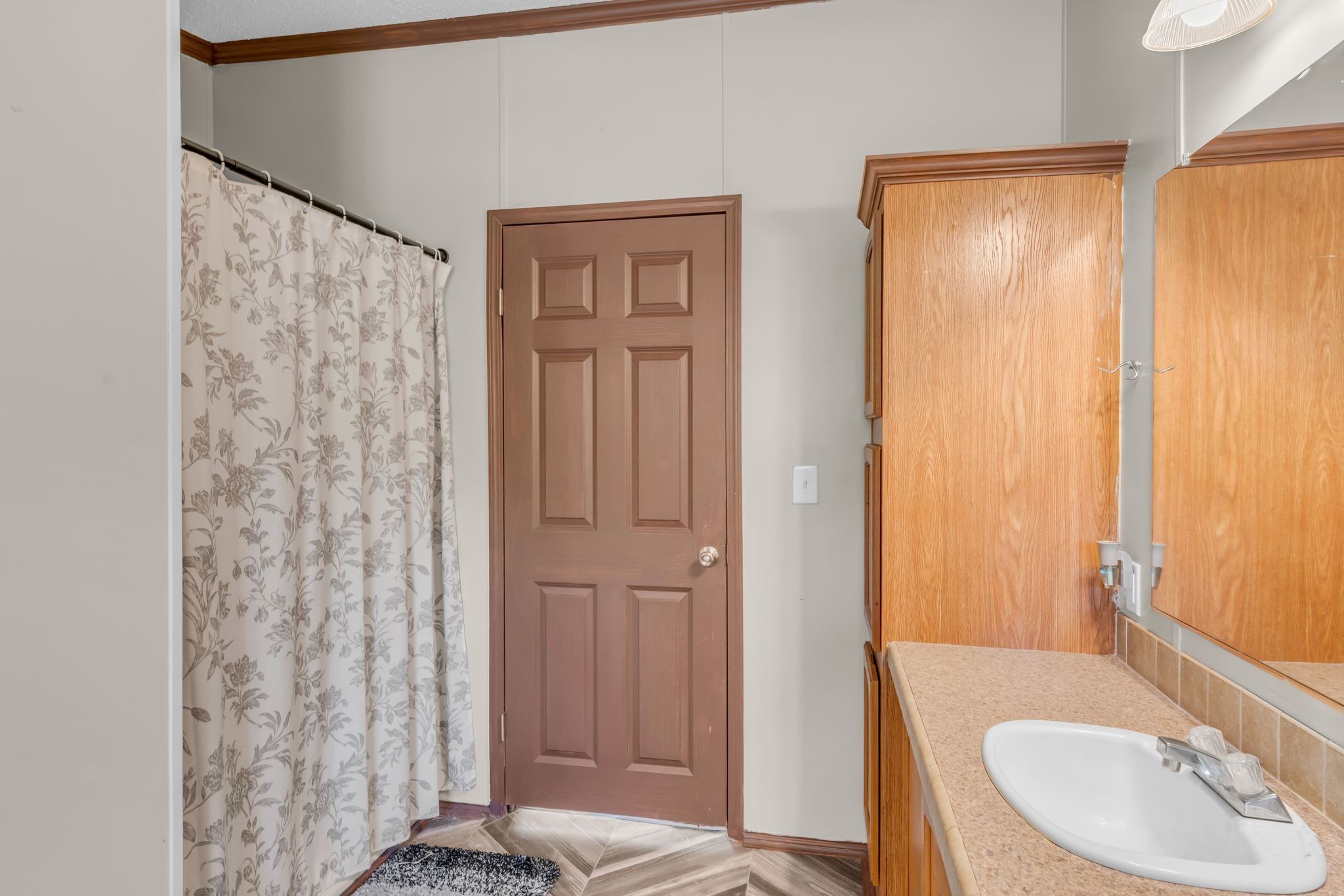 2309 West Mt Vernon Road Bethpage, TN 37022 - Photo 20 of 33 a bathroom with a sink a mirror and a shower