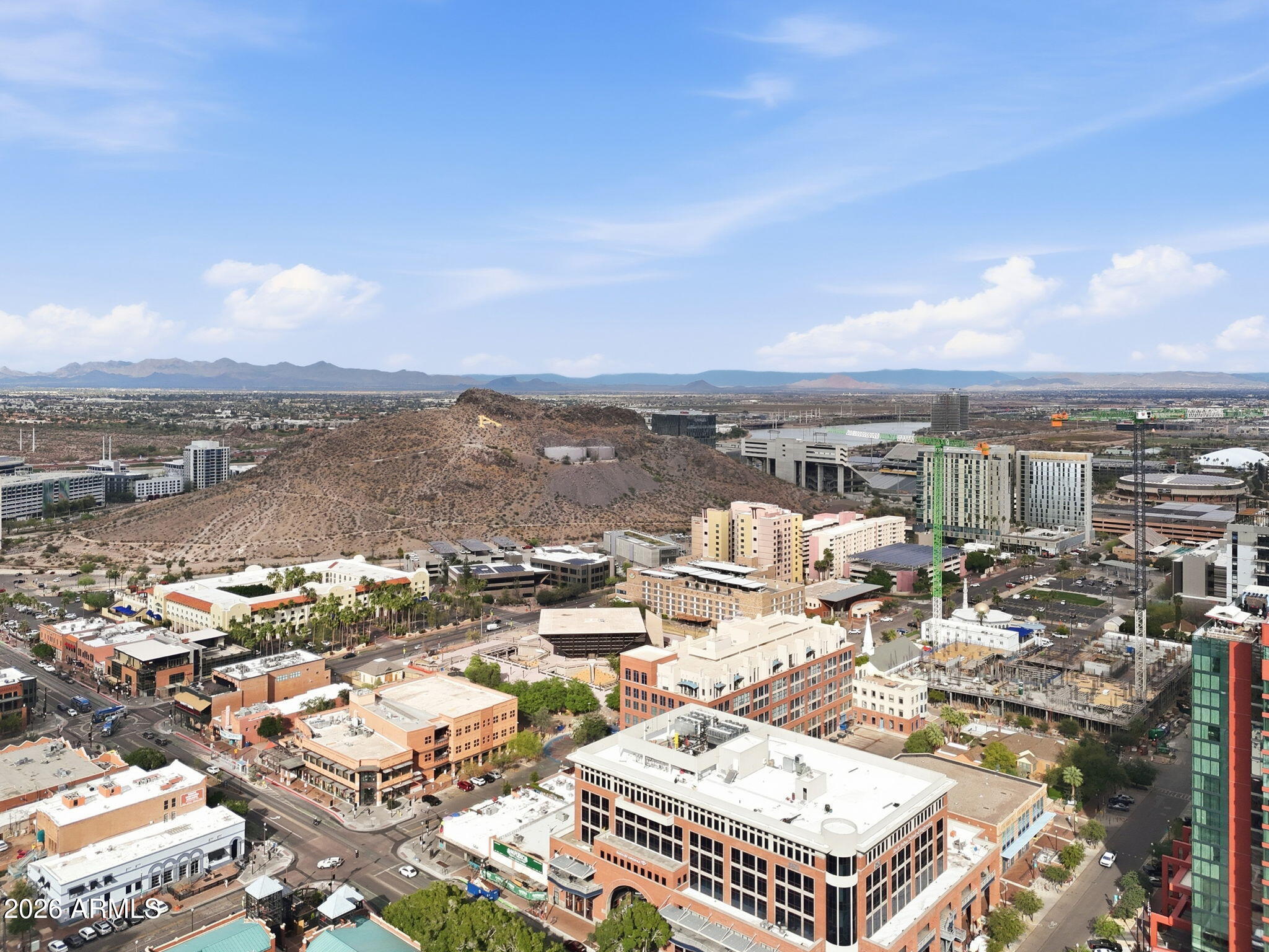 21 East 6th Street, Unit 608 Tempe, AZ 85281 - Photo 18 of 25 an aerial view of a city with ocean view in back