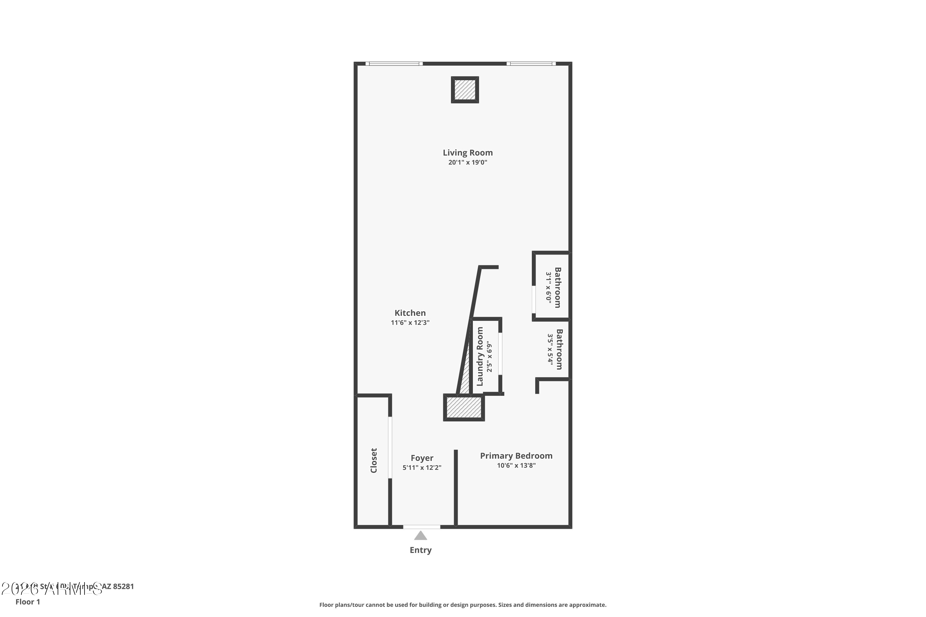 21 East 6th Street, Unit 608 Tempe, AZ 85281 - Photo 25 of 25 a picture of a floor plan