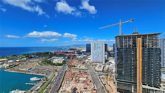 a view of a balcony with an ocean view