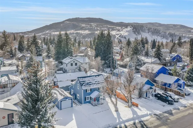 a view of city and mountain
