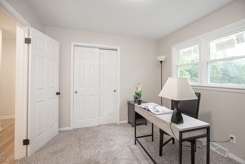 22210 Emery Road Cleveland, OH 44128 - Photo 19 of 32 Office with light carpet and baseboards