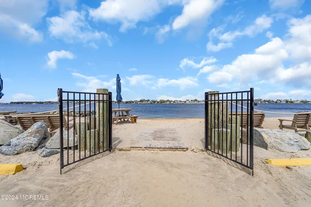 a view of a lake with outdoor space