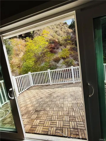 a view of a balcony door