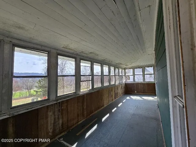 an empty room with a window