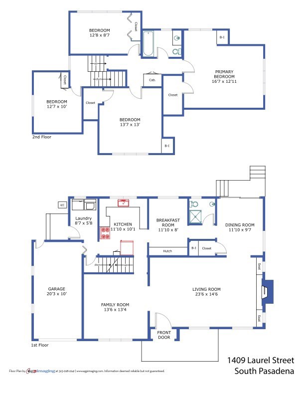 1409 Laurel Street South Pasadena, CA 91030 - Photo 21 of 21 Floor Plan