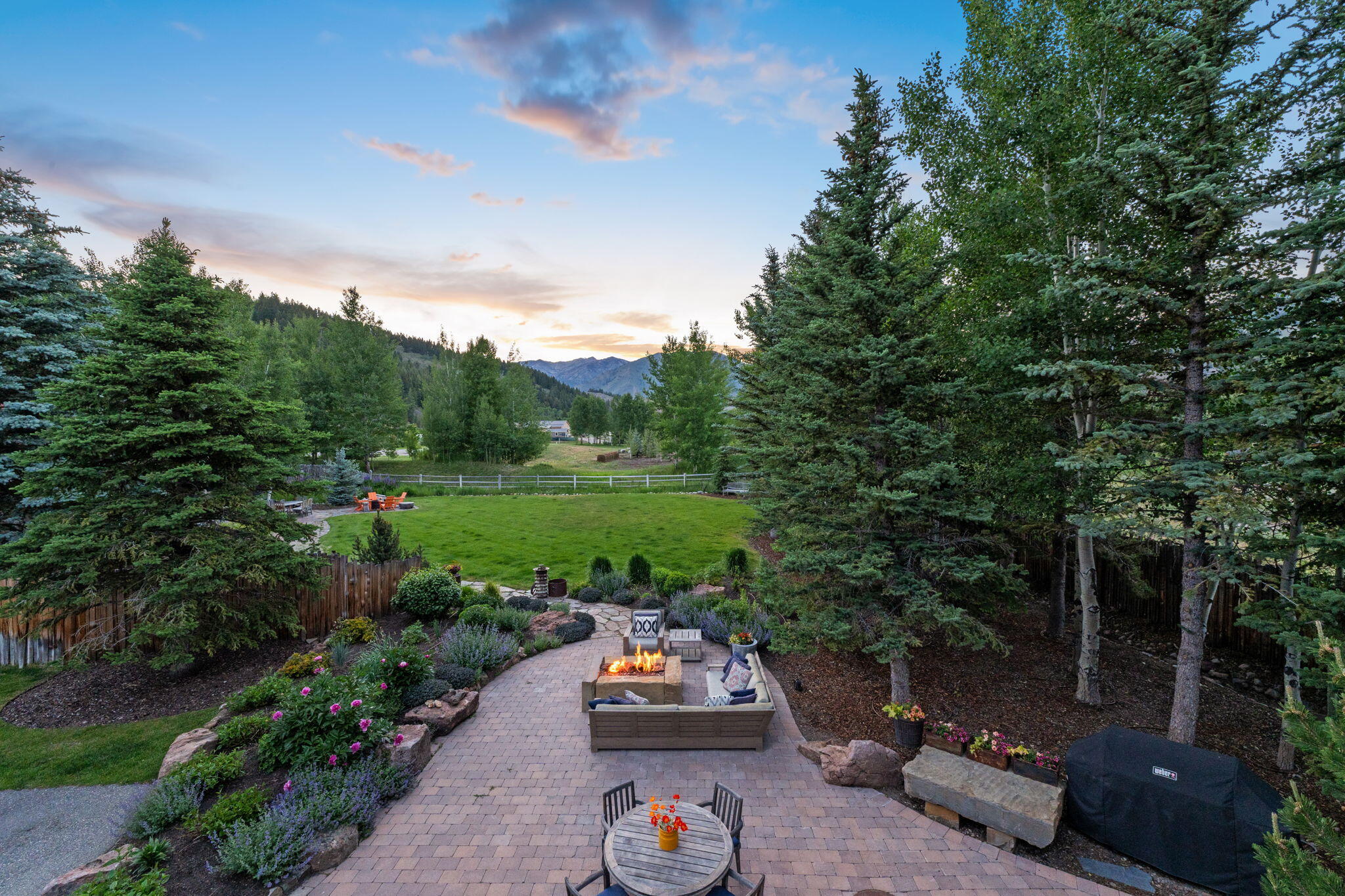202 Chocolate Gulch Road Ketchum, ID 83340 - Photo 67 of 83 View From Terrace Twilight