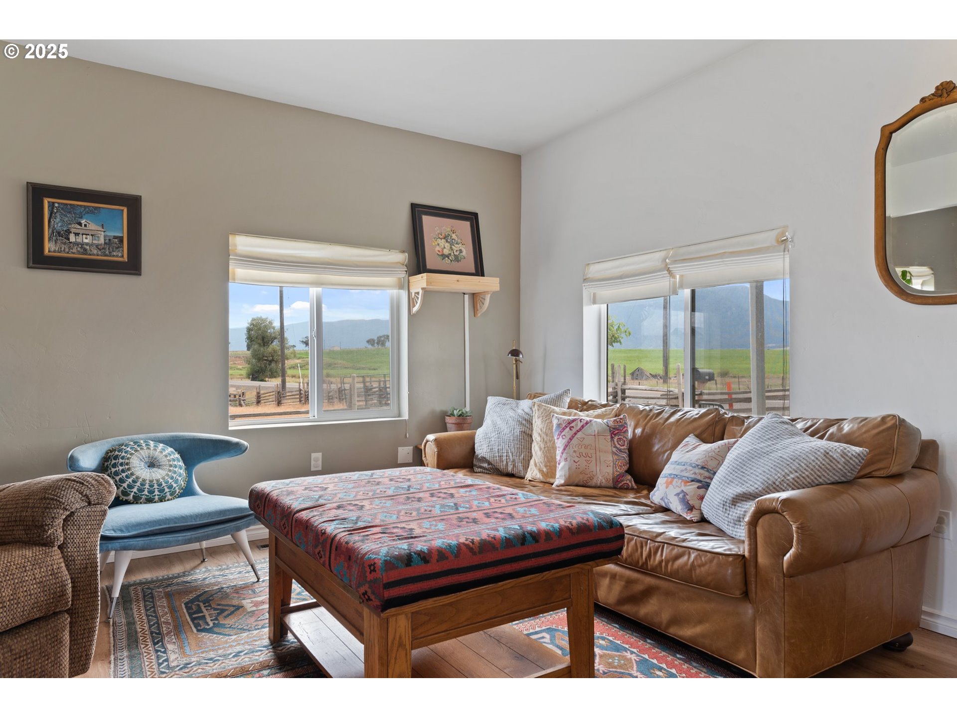 47219 Highway 30 Haines, OR 97833 - Photo 24 of 38 a living room with furniture a large window and a bed