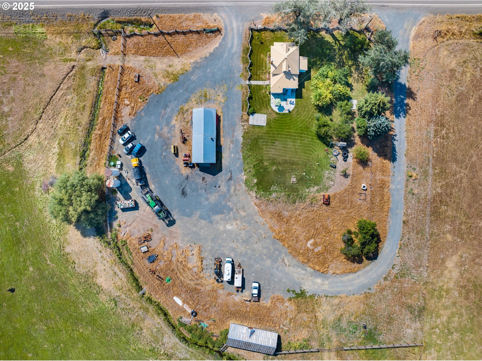47219 Highway 30 Haines, OR 97833 - Photo 3 of 38 an aerial view of a house with a yard