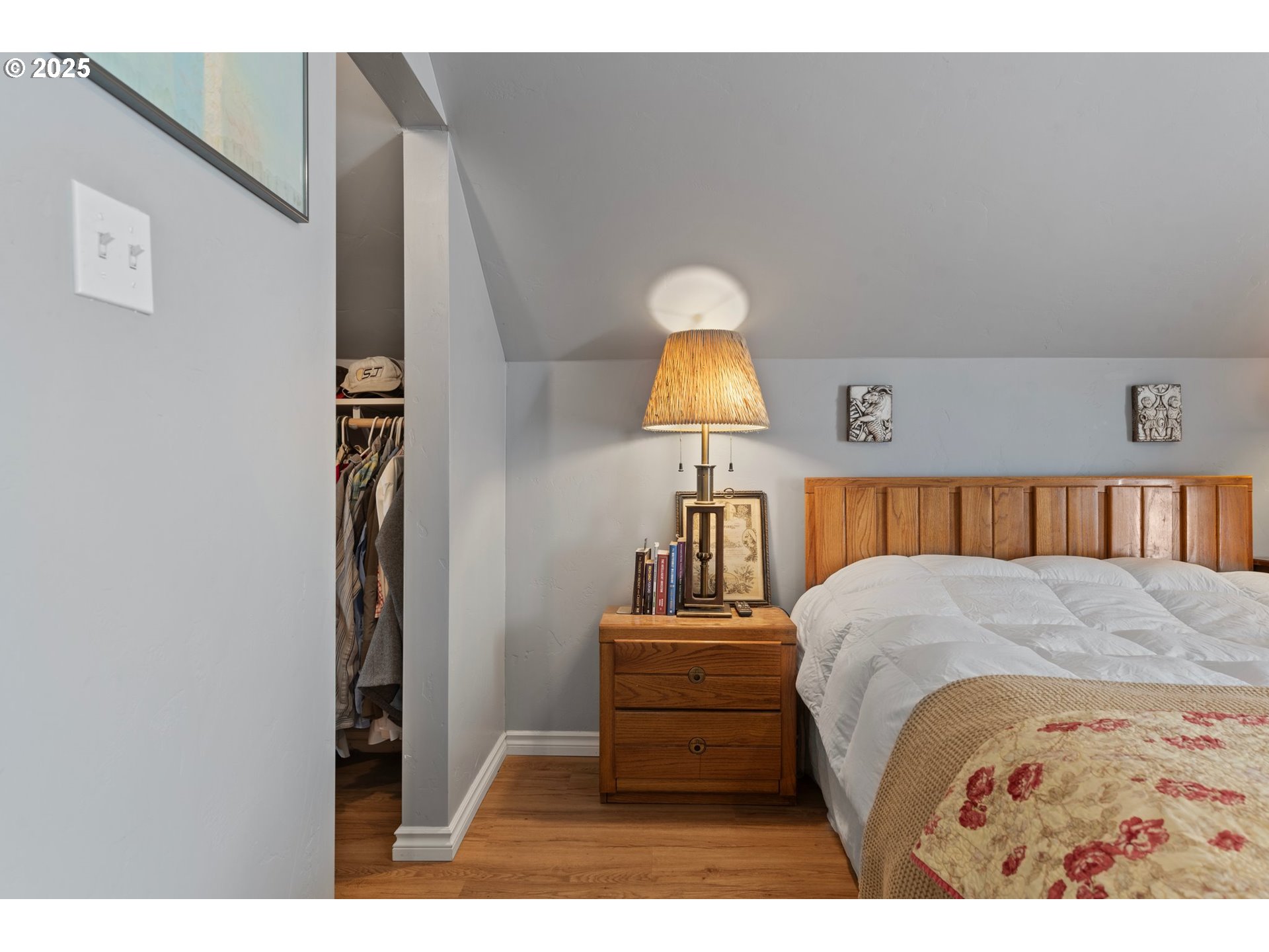 47219 Highway 30 Haines, OR 97833 - Photo 31 of 38 a bed room with a bed and a night stand