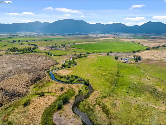 a view of an outdoor space and mountain view