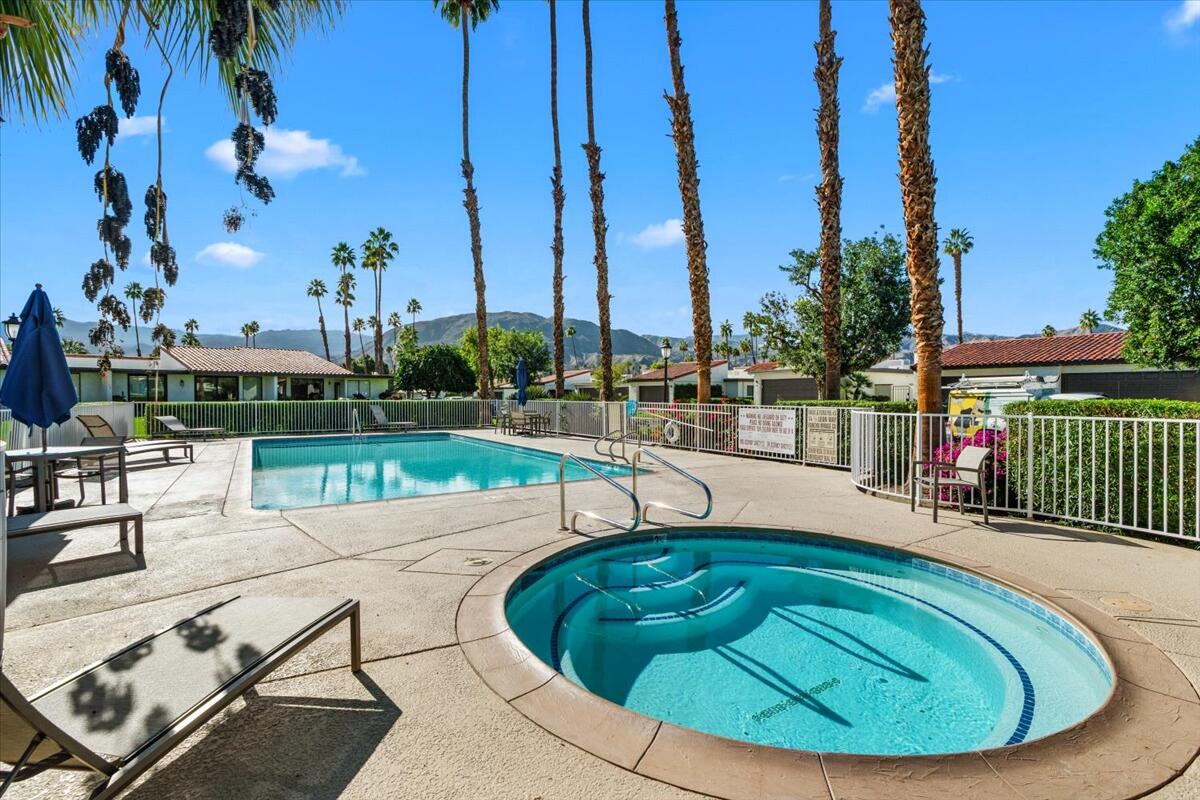 1 Cueta Drive Rancho Mirage, CA 92270 - Photo 38 of 39 a swimming pool with outdoor seating yard and barbeque oven