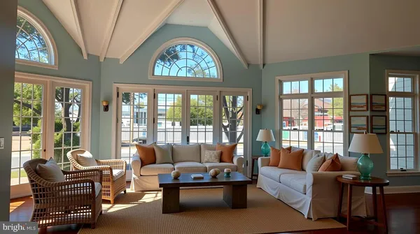 a view of a porch with wooden floor and outdoor space