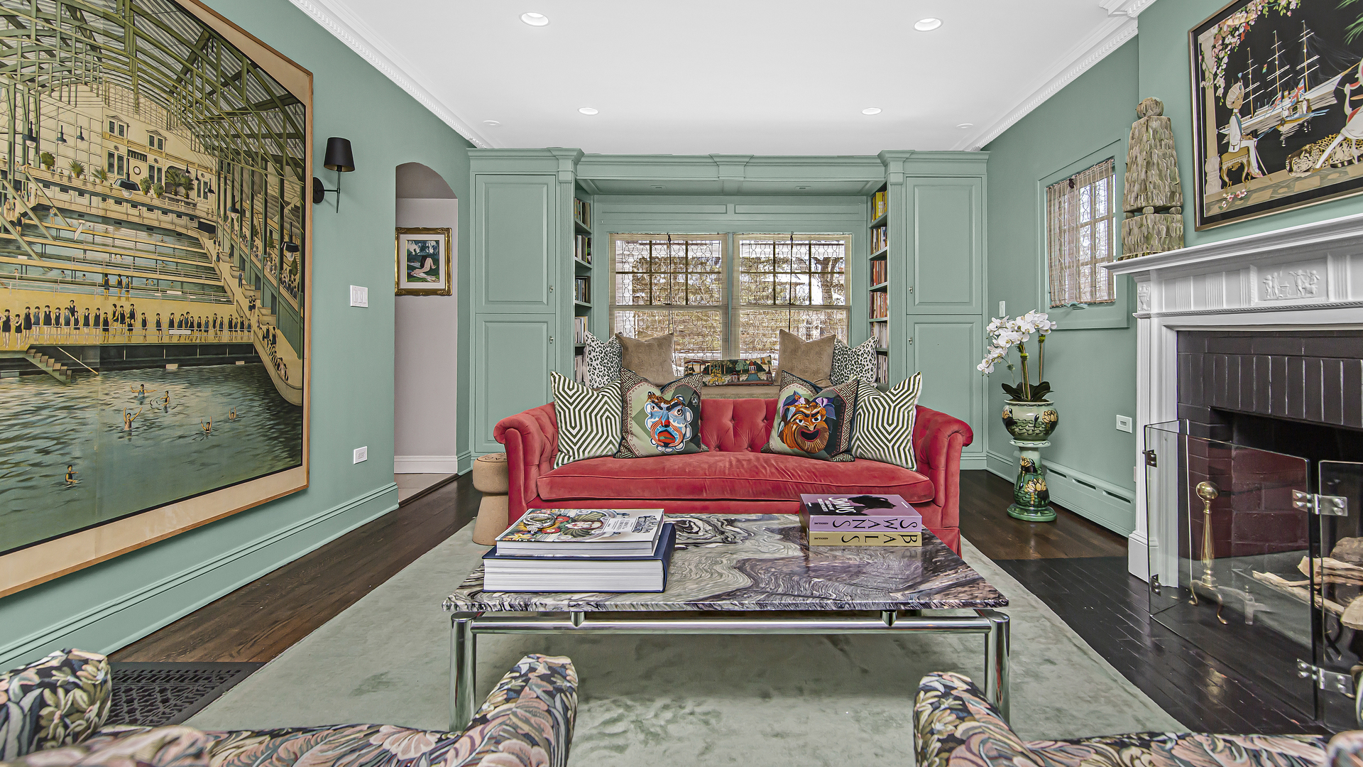 159 Fuller Lane Winnetka, IL 60093 - Photo 4 of 13 a room with furniture and a fireplace