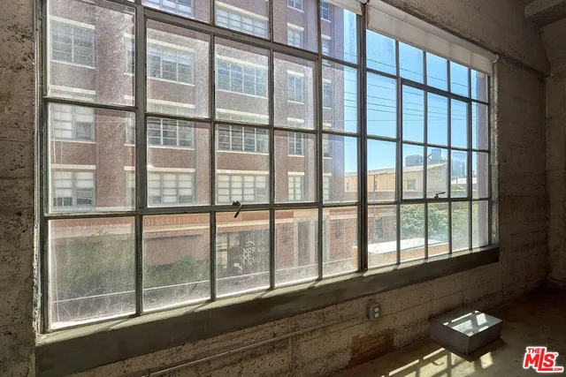 a view of a building from a window