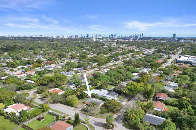 an aerial view of a city