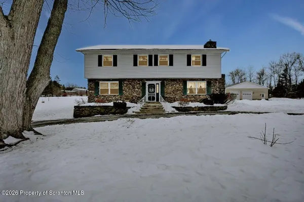 a building view with couches and a table