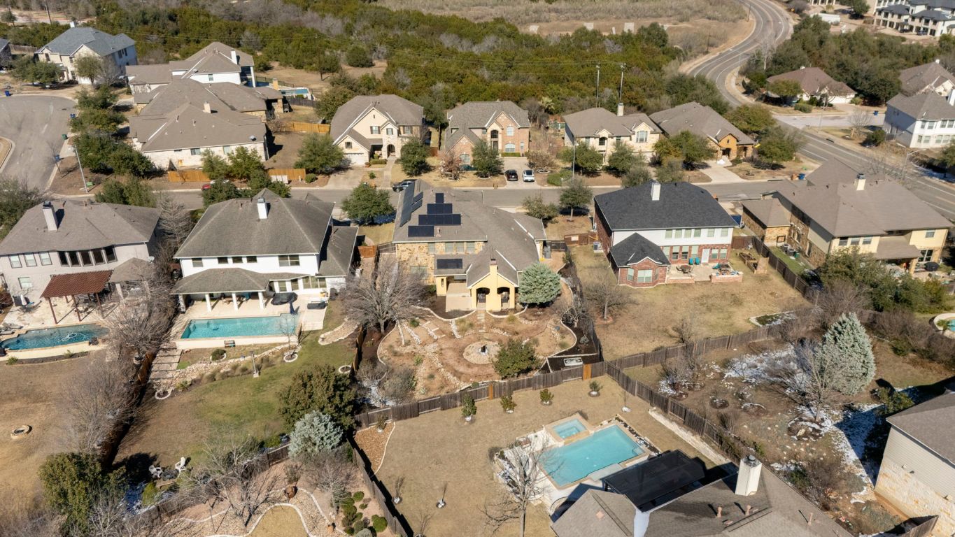 7809 Tusman Drive Austin, TX 78735 - Photo 7 of 40 Aerial view showing backyard