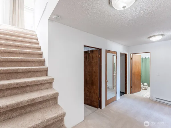 a view of a city from a balcony with city view