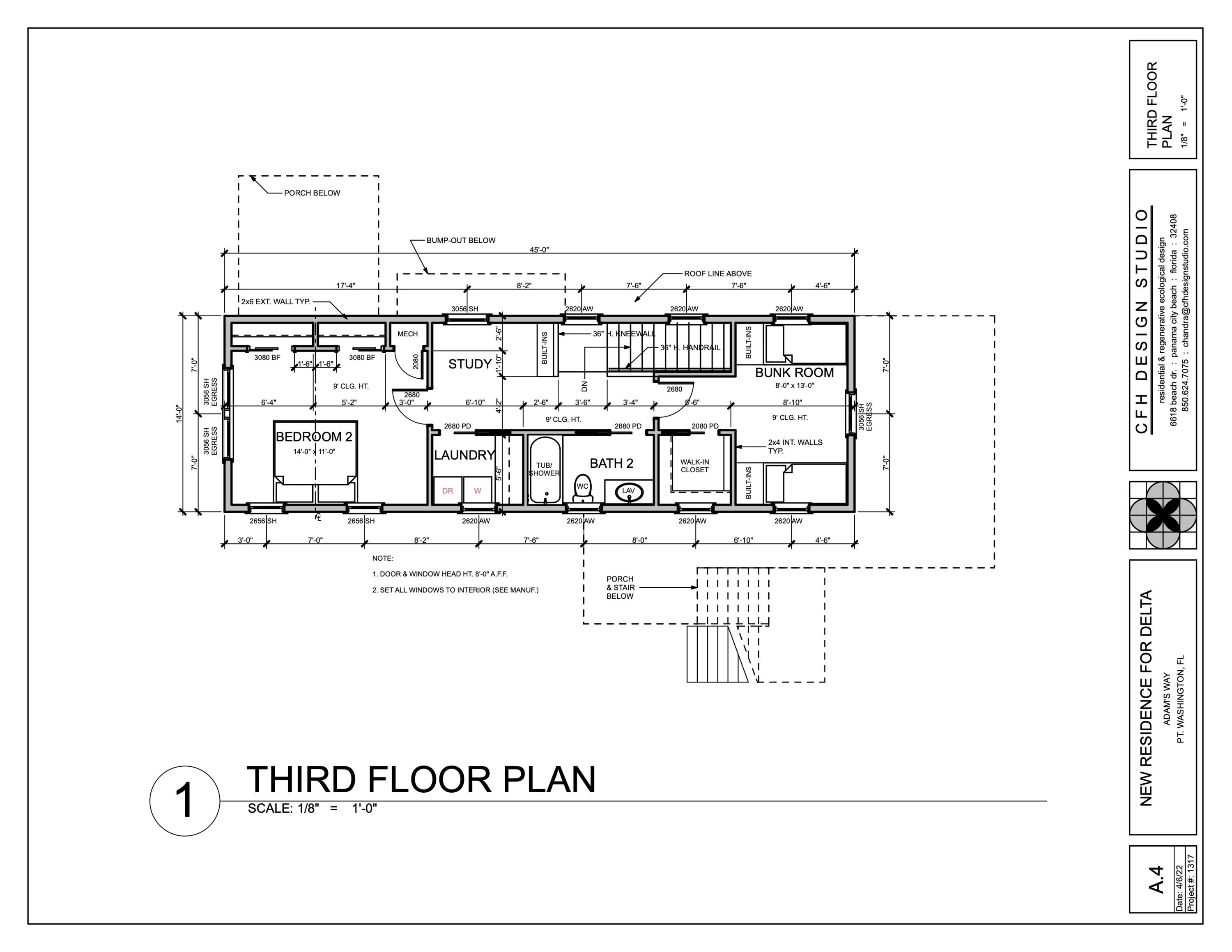 56 Adams Way Santa Rosa Beach, FL 32459 - Photo 12 of 12 AW - A.4 THIRD FLOOR PLAN
