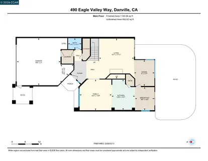 $1,448,800 | 490 Eagle Valley Way, Danville, CA 94506