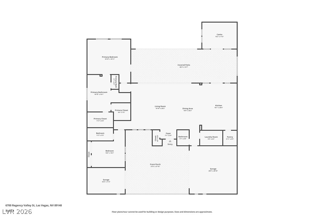 6700 Regency Valley Street Las Vegas, NV 89148 - Photo 76 of 76 Wakefield Floor Plan 2 Beds | 2.5 Baths | Detached Casita