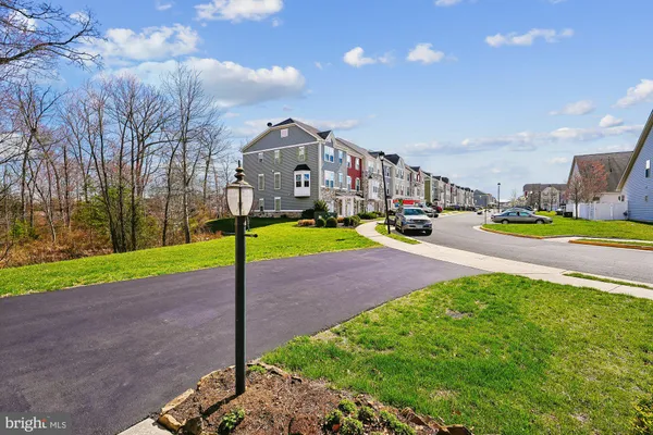 a childrens park with lots of swings and slides